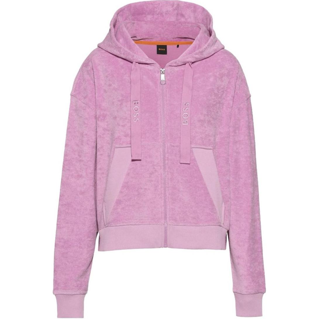 (Women) HUGO BOSS Pink Zip-Up Hooded Jacket 50511448-546