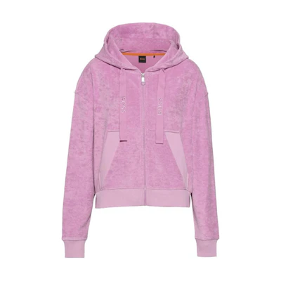 (Women) HUGO BOSS Pink Zip-Up Hooded Jacket 50511448-546