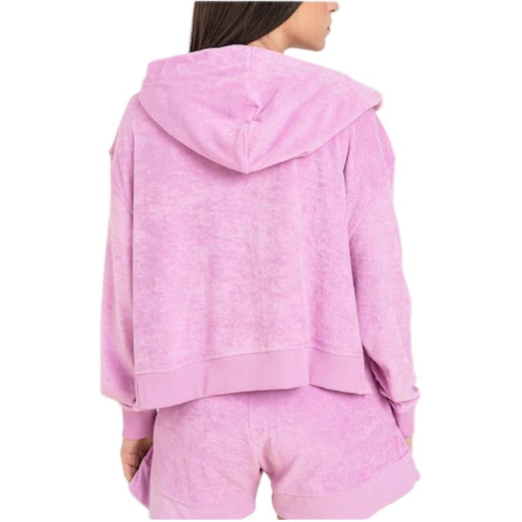 Shop (W) HUGO BOSS 粉色拉鍊連帽外套 50511448-546