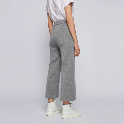 (W) HUGO BOSS SS22 棉混紡灰色九分寬褲 50466522-983 Shop (W) HUGO BOSS SS22 棉混紡灰色九分寬褲 50466522-983