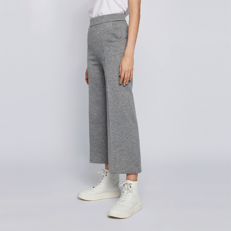 Purchase (W) HUGO BOSS SS22 棉混紡灰色九分寬褲 50466522-983