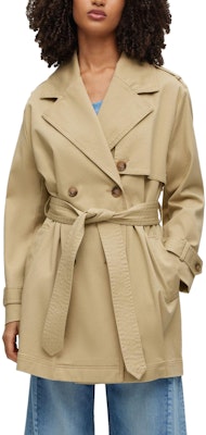 (W) HUGO BOSS SS23 雙排扣長袖風衣 卡其色。 50494572-269 Shop (W) HUGO BOSS SS23 雙排扣長袖風衣 卡其色。 50494572-269