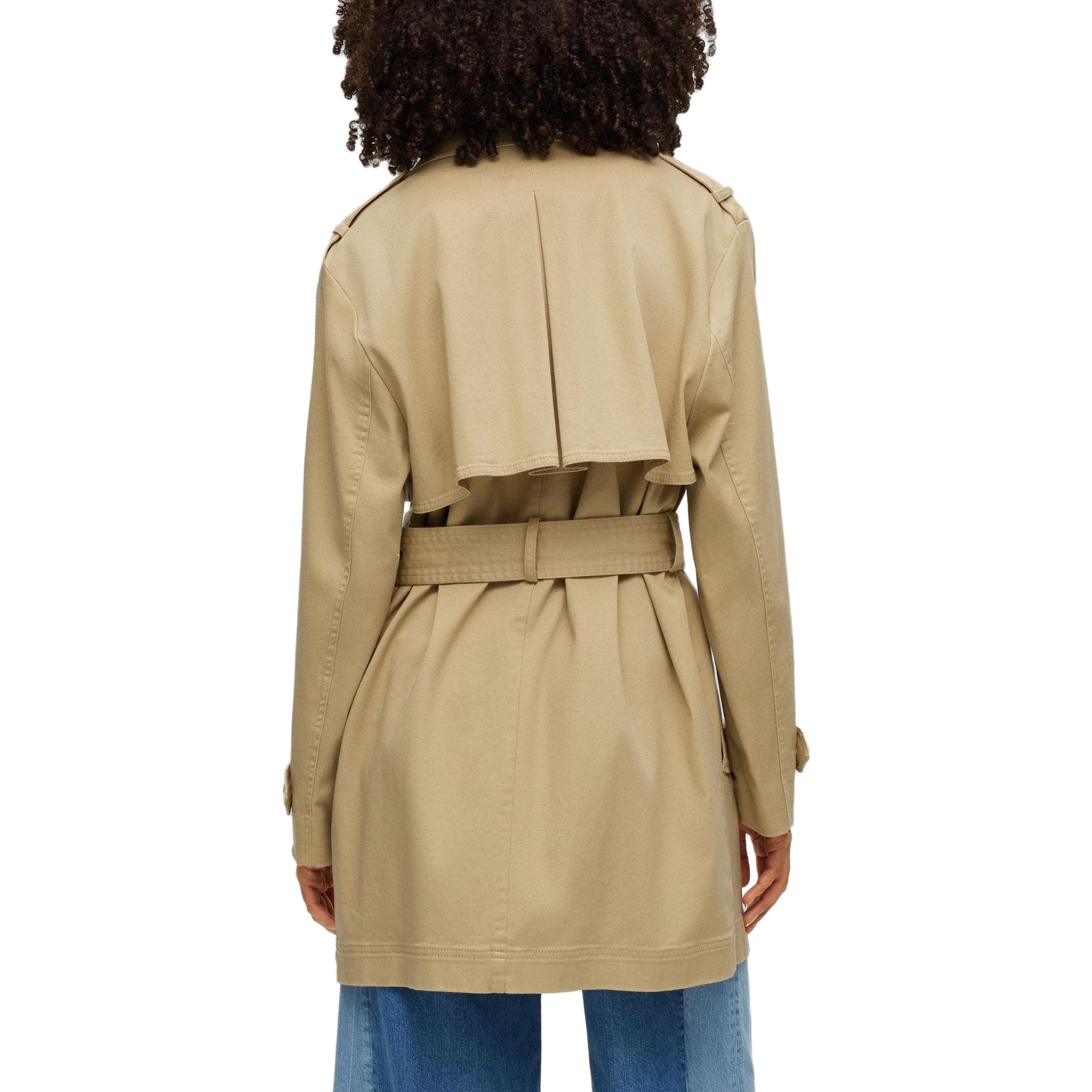 Purchase (W) HUGO BOSS SS23 雙排扣長袖風衣 卡其色。 50494572-269