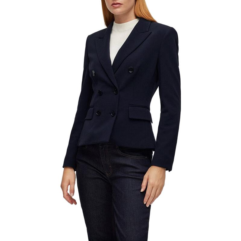 (Women) HUGO BOSS SS23  Solid Double-Breasted Blazer Jacket - Dark Blue. 50464196-466 圖 4