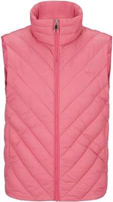 (W) 雨果博斯 SS23 防水拉链马甲 粉色 50494258-668 Order (W) 雨果博斯 SS23 防水拉链马甲 粉色 50494258-668