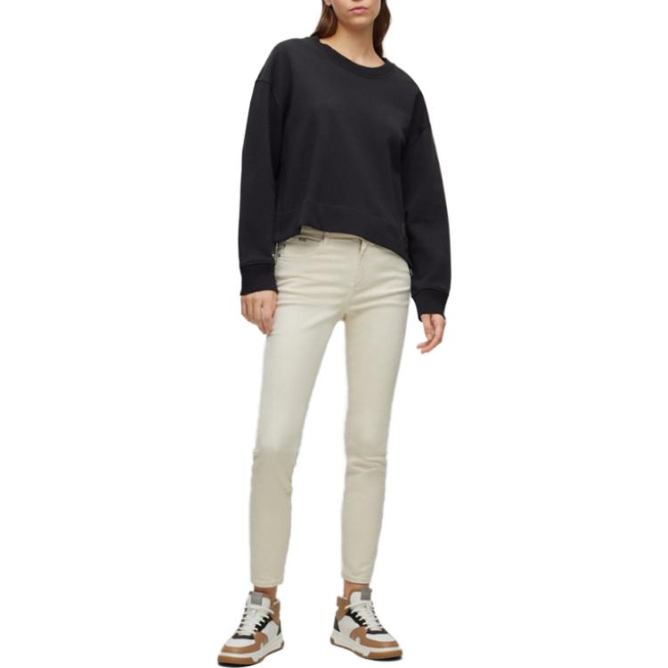 (Women) HUGO BOSS SS23 Logo Print Crewneck Sweatshirt Black 50489758-001 圖 3