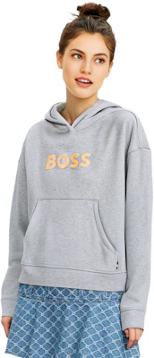 (W) 雨果博斯 SS23 女款 Logo 印花运动衫 浅灰色 50472199-040 Purchase (W) 雨果博斯 SS23 女款 Logo 印花运动衫 浅灰色 50472199-040