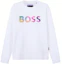 Buy (W) 雨果博斯 SS23 白色标志印花圆领长袖卫衣 50477836-100