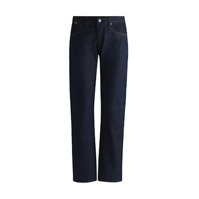 (Women) HUGO BOSS SS24 Solid Zip Straight Casual Jeans in Natural Blue. 50522847-471