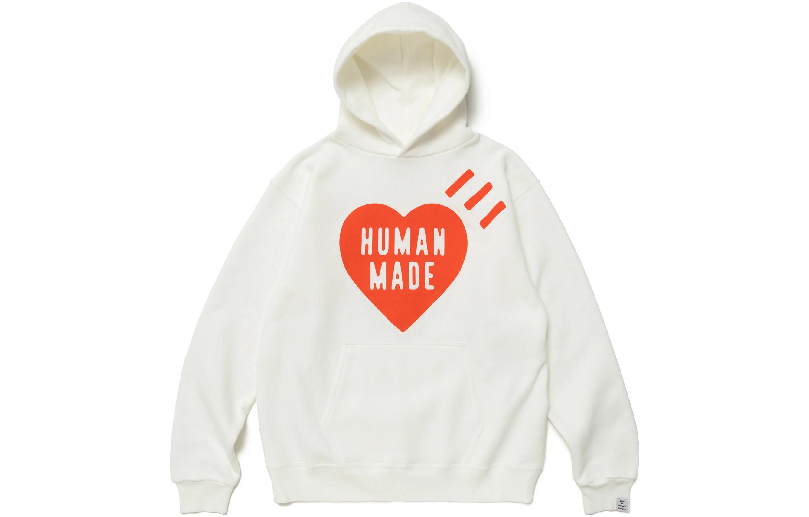 (Women) HUMAN MADE  Hoodie with Pocket Logo Print Pullover Design. HM25CS017