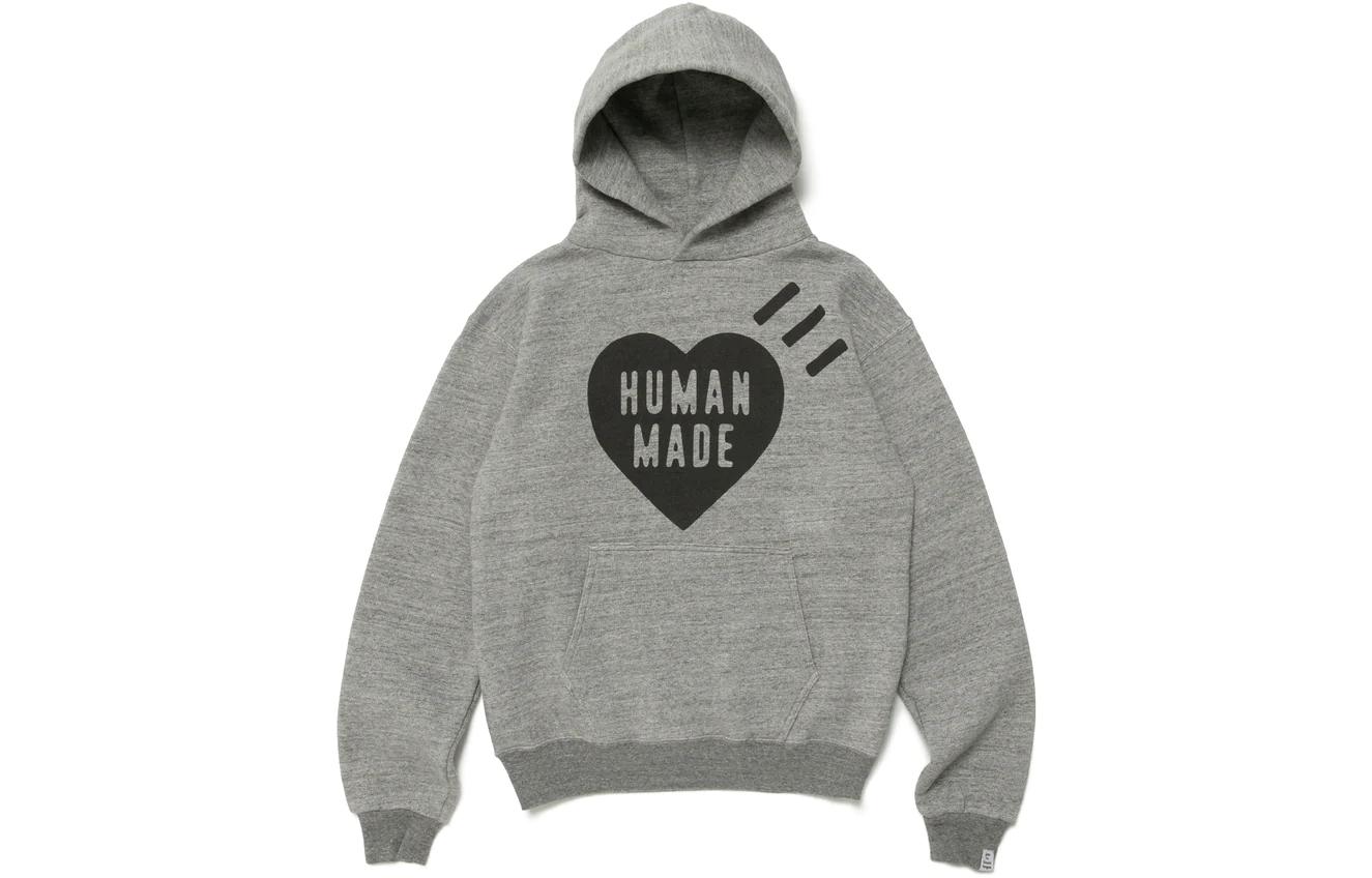 Shop (W) HUMAN MADE Hoodie Desain Pullover dengan Logo Saku Print. HM25CS017