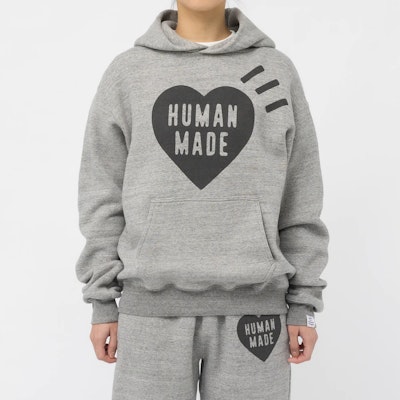 (W) HUMAN MADE Hoodie Desain Pullover dengan Logo Saku Print. HM25CS017 Details for (W) HUMAN MADE Hoodie Desain Pullover dengan Logo Saku Print. HM25CS017