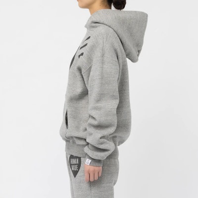 (W) HUMAN MADE Hoodie Desain Pullover dengan Logo Saku Print. HM25CS017 Cheap (W) HUMAN MADE Hoodie Desain Pullover dengan Logo Saku Print. HM25CS017