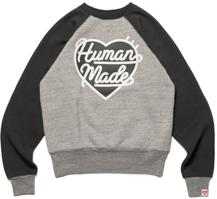 (W) HUMAN MADE FW22 Color Block Long Sleeve Pullover Sweatshirt Abu-abu HM24CS040 Buy (W) HUMAN MADE FW22 Color Block Long Sleeve Pullover Sweatshirt Abu-abu HM24CS040