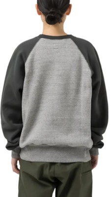 (W) HUMAN MADE FW22 Color Block Long Sleeve Pullover Sweatshirt Abu-abu HM24CS040 Purchase (W) HUMAN MADE FW22 Color Block Long Sleeve Pullover Sweatshirt Abu-abu HM24CS040