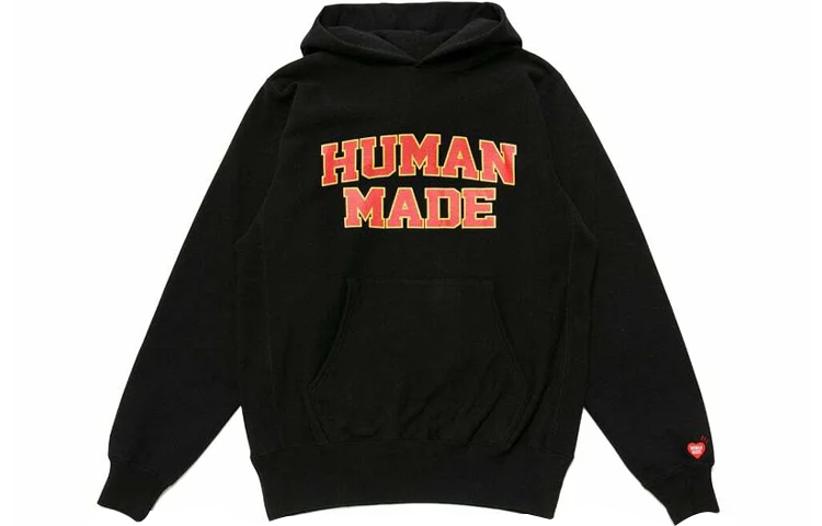 (Women) HUMAN MADE SS22 Letter Print Heart Embroidered Hoodie  Long Sleeve. HM23CS002