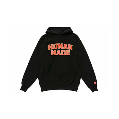 (Women) HUMAN MADE SS22 Letter Print Heart Embroidered Hoodie Long Sleeve. HM23CS002