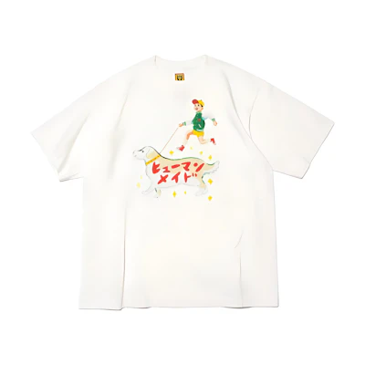(Women) HUMAN MADE Keiko Sootome White Cartoon Graphic T-Shirt. XX25TE004