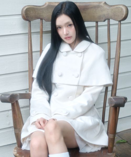 (Women) Iligo Bell Cape Coat Cream 26FWOUT10CR