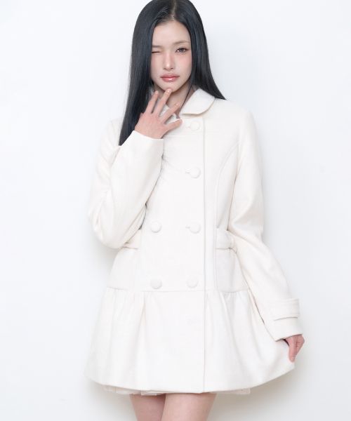 Lookbook (W) Iligo Bell 斗篷大衣 奶油色 26FWOUT10CR
