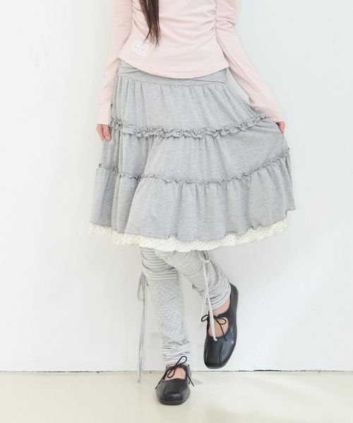Lookbook (W) Iligo 蝴蝶結荷葉邊中長裙 混色款 26FWSK01ML