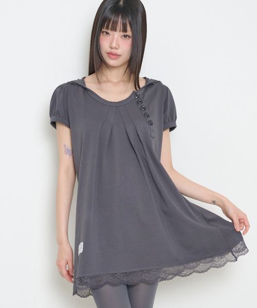 Order (W) ILIGO 蕾絲連帽洋裝 深灰色 26SMOPS05CH