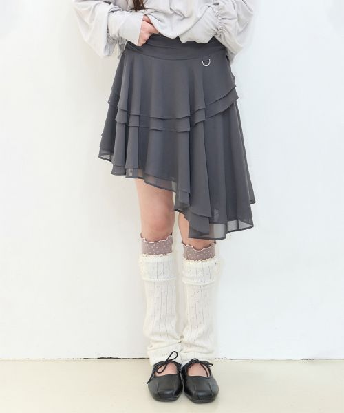 Lookbook (W) Iligo 透膚不規則裙 炭灰色 26FWSK02CH