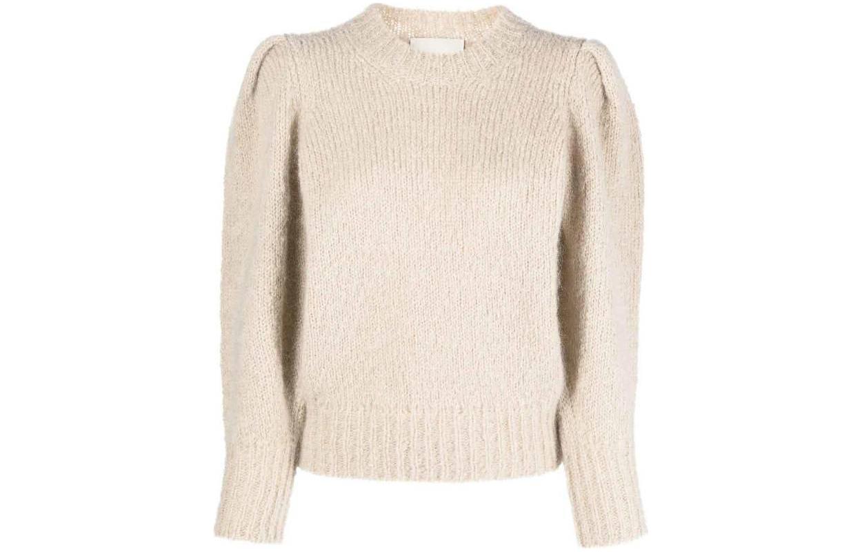 (Women) ISABEL MARANT  Beige Oversized Crewneck Pullover Sweater PU109FAA1L48I-90BE