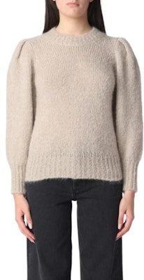 (W) ISABEL MARANT Beige Oversized Crewneck Pullover Sweater Pria/Wanita PU109FAA1L48I-90BE Lookbook (W) ISABEL MARANT Beige Oversized Crewneck Pullover Sweater Pria/Wanita PU109FAA1L48I-90BE