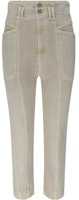 (Women) ISABEL MARANT Beige Straight-Cut Cotton Casual Pants. 21APA195421A017E-90BE (Women) ISABEL MARANT Beige Straight-Cut Cotton Casual Pants. 21APA195421A017E-90BE