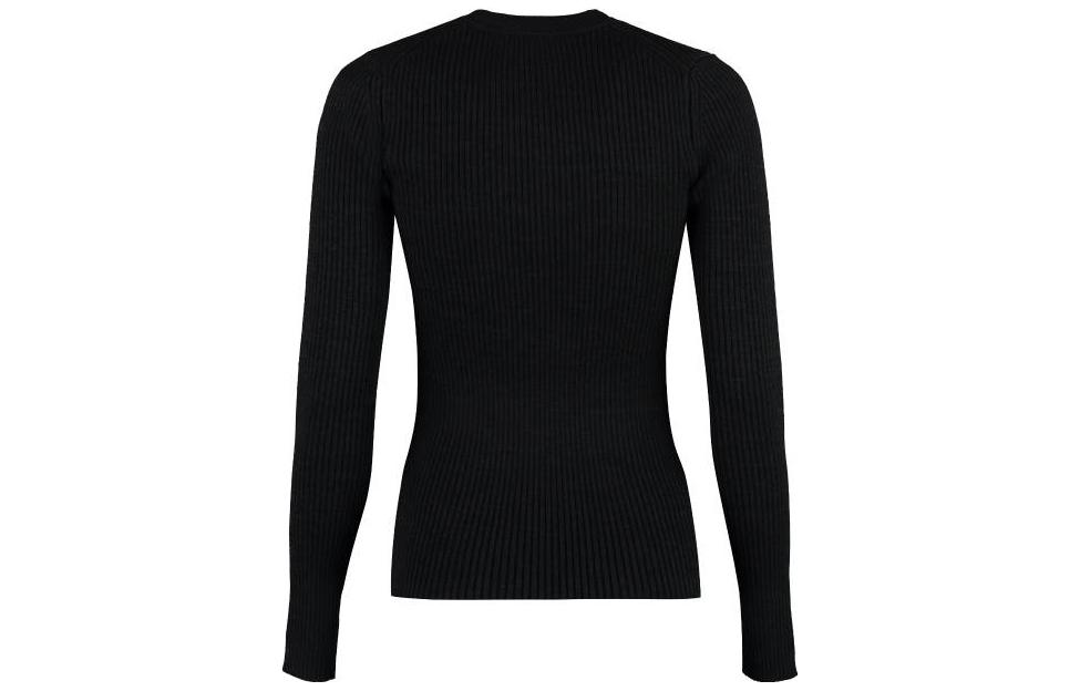 Lookbook (W) ISABEL MARANT Sweater Rajut Lengan Panjang Hitam Solid PU0201FAA3L58I-01BK