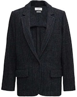 (Women) ISABEL MARANT Black Wool Blazer with Logo Detail. VE043900M003E-01BK (Women) ISABEL MARANT Black Wool Blazer with Logo Detail. VE043900M003E-01BK