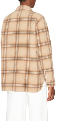 (W) ISABEL MARANT Jaket Oversized Lengan Panjang Kotak-Kotak Camel Single-Breasted MA0246FAB1D06I-50CM Purchase (W) ISABEL MARANT Jaket Oversized Lengan Panjang Kotak-Kotak Camel Single-Breasted MA0246FAB1D06I-50CM