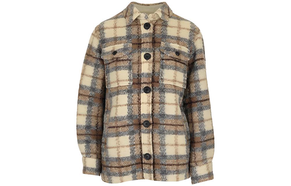 (Women) ISABEL MARANT  Multicolor Checkered Single-Breasted Jacket MA080520A022E-90BE