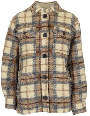 (W) ISABEL MARANT Jaket Kotak-Kotak Multicolor Single-Breasted MA080520A022E-90BE Order (W) ISABEL MARANT Jaket Kotak-Kotak Multicolor Single-Breasted MA080520A022E-90BE