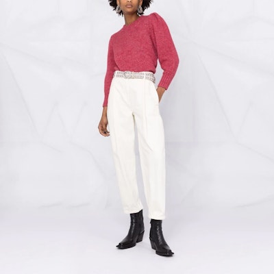 (W) ISABEL MARANT Sweater Rajut Pink Lengan Draped. PU155021A038I-40PK Lookbook (W) ISABEL MARANT Sweater Rajut Pink Lengan Draped. PU155021A038I-40PK