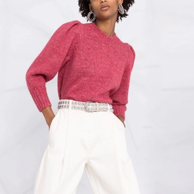 (W) ISABEL MARANT Sweater Rajut Pink Lengan Draped. PU155021A038I-40PK Details for (W) ISABEL MARANT Sweater Rajut Pink Lengan Draped. PU155021A038I-40PK