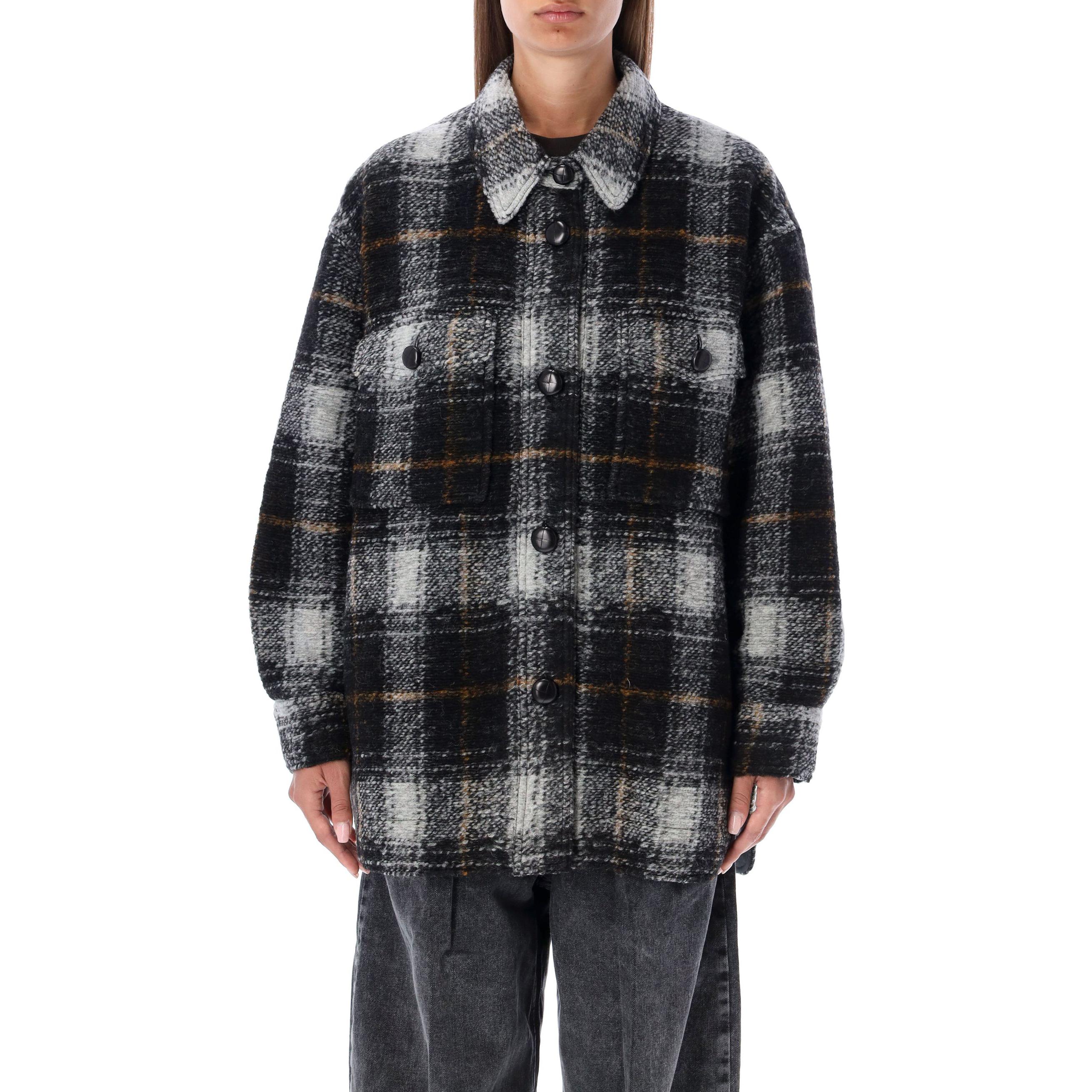 Purchase (W) イザベル マラン チェック柄 長袖 ボタンアップ シャツジャケット 22AMA099822A012E-02AN