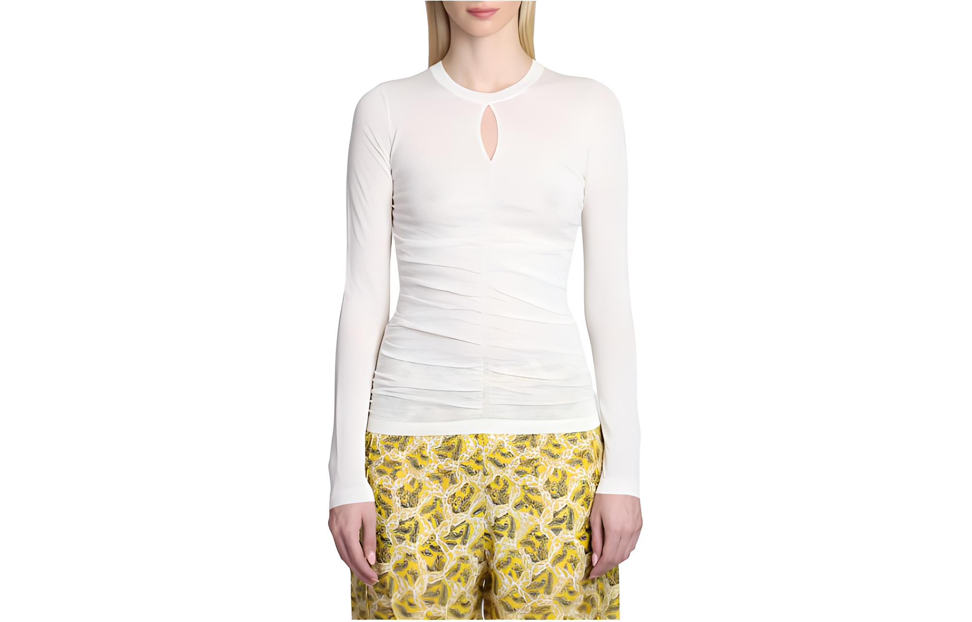 (Women) ISABEL MARANT  Slim Fit Knit Pullover White Long Sleeve Sweater PU0197FAA3L57I-20WH