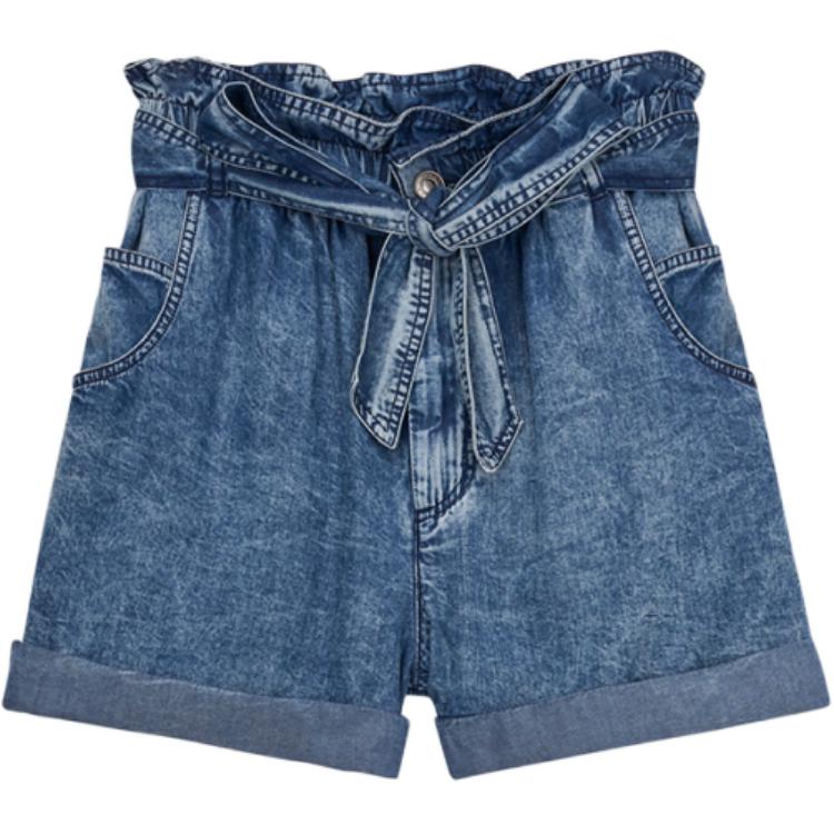 (Women) Isabel Marant Étoile FW24 High-Waisted Zipper Denim Shorts Women’s Blue SH0015FBB1H07I-BLUE