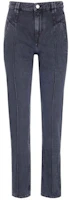 (Women) ISABEL MARANT ÉTOILE SS22 Black Solid Button Casual Denim Pants PA207122P022E-02FK (Women) ISABEL MARANT ÉTOILE SS22 Black Solid Button Casual Denim Pants PA207122P022E-02FK