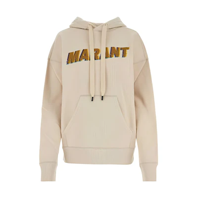 (Women) ISABEL MARANT White Oversized Hoodie with Letter Print. SW0001FAA1M82EECOR