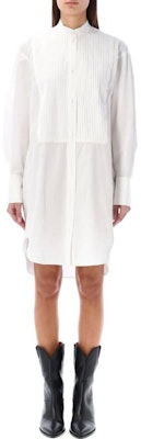 (W) ISABEL MARANT Gaun Midi Lengan Panjang Putih Kancing Depan Solid. RO0363FAB1I01I-20WH Lookbook (W) ISABEL MARANT Gaun Midi Lengan Panjang Putih Kancing Depan Solid. RO0363FAB1I01I-20WH