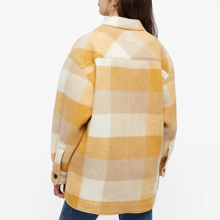 Purchase (W) イザベルマラン イエローチェックシャツジャケット 22PMA099822P003E-10HY