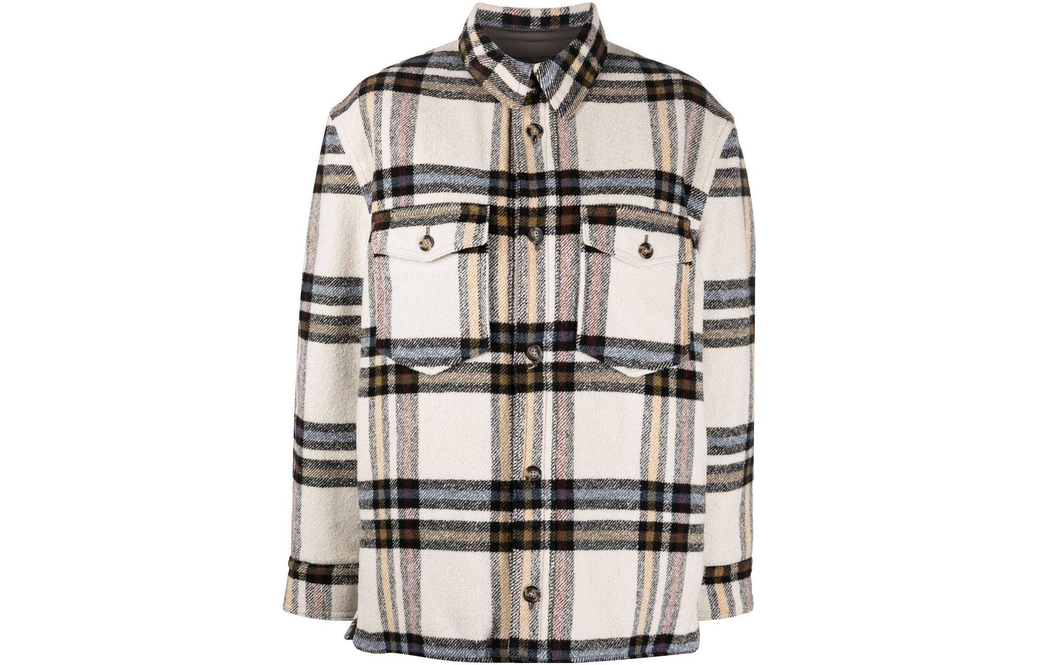 (Women) ISABEL MARANT ETOILE FW22 Plaid Single-Breasted Shirt Jacket Women Multicolor MA126922A013E23EC