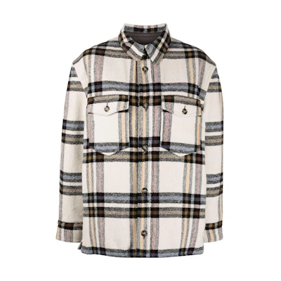 (Women) ISABEL MARANT ETOILE FW22 Plaid Single-Breasted Shirt Jacket Women Multicolor MA126922A013E23EC