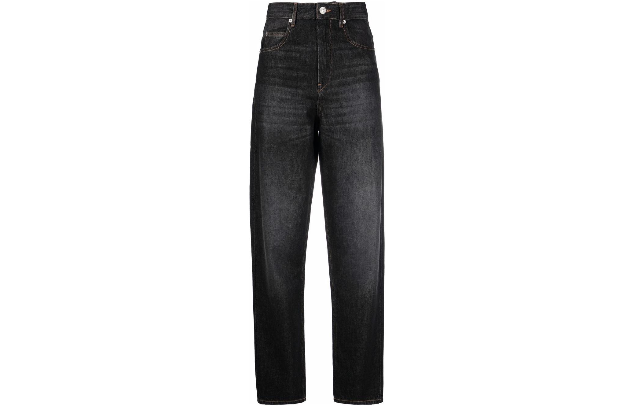 (Women) ISABEL MARANT ETOILE SS22 High-Waisted Solid Denim Jeans 22PPA185122P023E-30BU