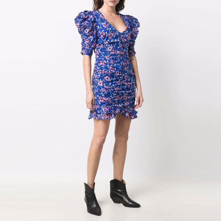 Lookbook (W) イザベルマラン フローラルプリント パフスリーブ ドレス RO210222P032E-30EB