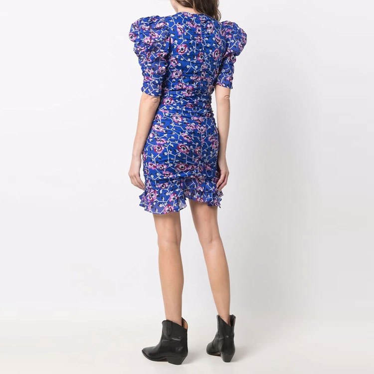 Shop (W) イザベルマラン フローラルプリント パフスリーブ ドレス RO210222P032E-30EB