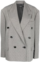 (Women) ISABEL MARANT FW22 Double-Breasted Blazer Gray VE183122A014IGREY (Women) ISABEL MARANT FW22 Double-Breasted Blazer Gray VE183122A014IGREY